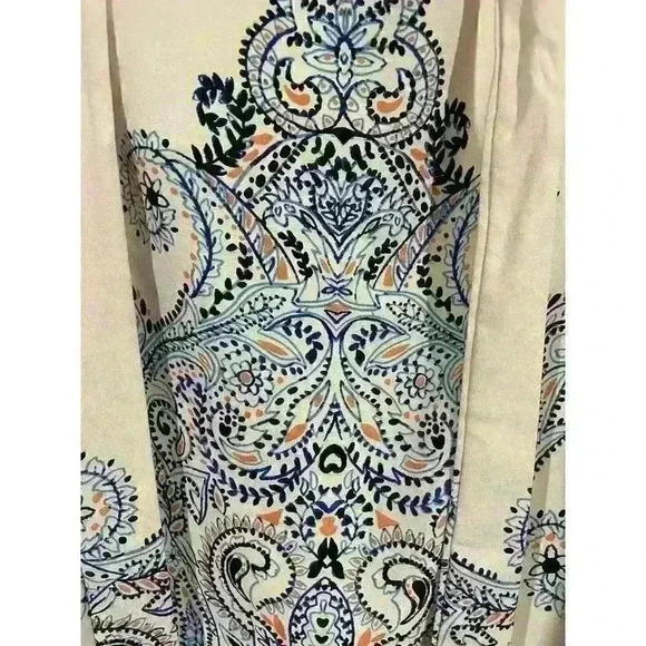 fab'rik Geometric Print Shift Dress with Tie-Neck, size M - Picture 7 of 8